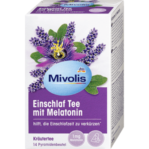 Kräutertee, Einschlaf Tee mit Melatonin (14 Beutel) Mivolis