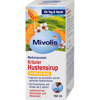 Kräuter Hustensirup mit Manuka Honig Mivolis