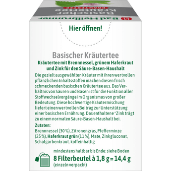 Kräutertee Basisch mit Zink (8 Beutel), 14,4 g - VivaVoss