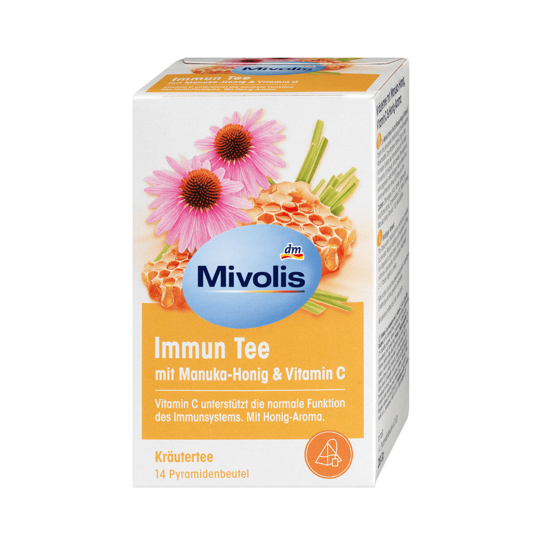 Kräutertee, Immun Tee mit Manuka - Honig & Vitamin C (14 Beutel), 28 g - VivaVoss