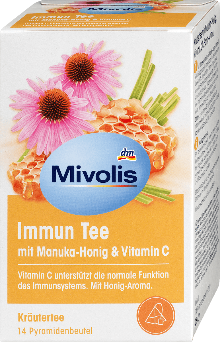 Kräutertee, Immun Tee mit Manuka - Honig & Vitamin C (14 Beutel), 28 g - VivaVoss