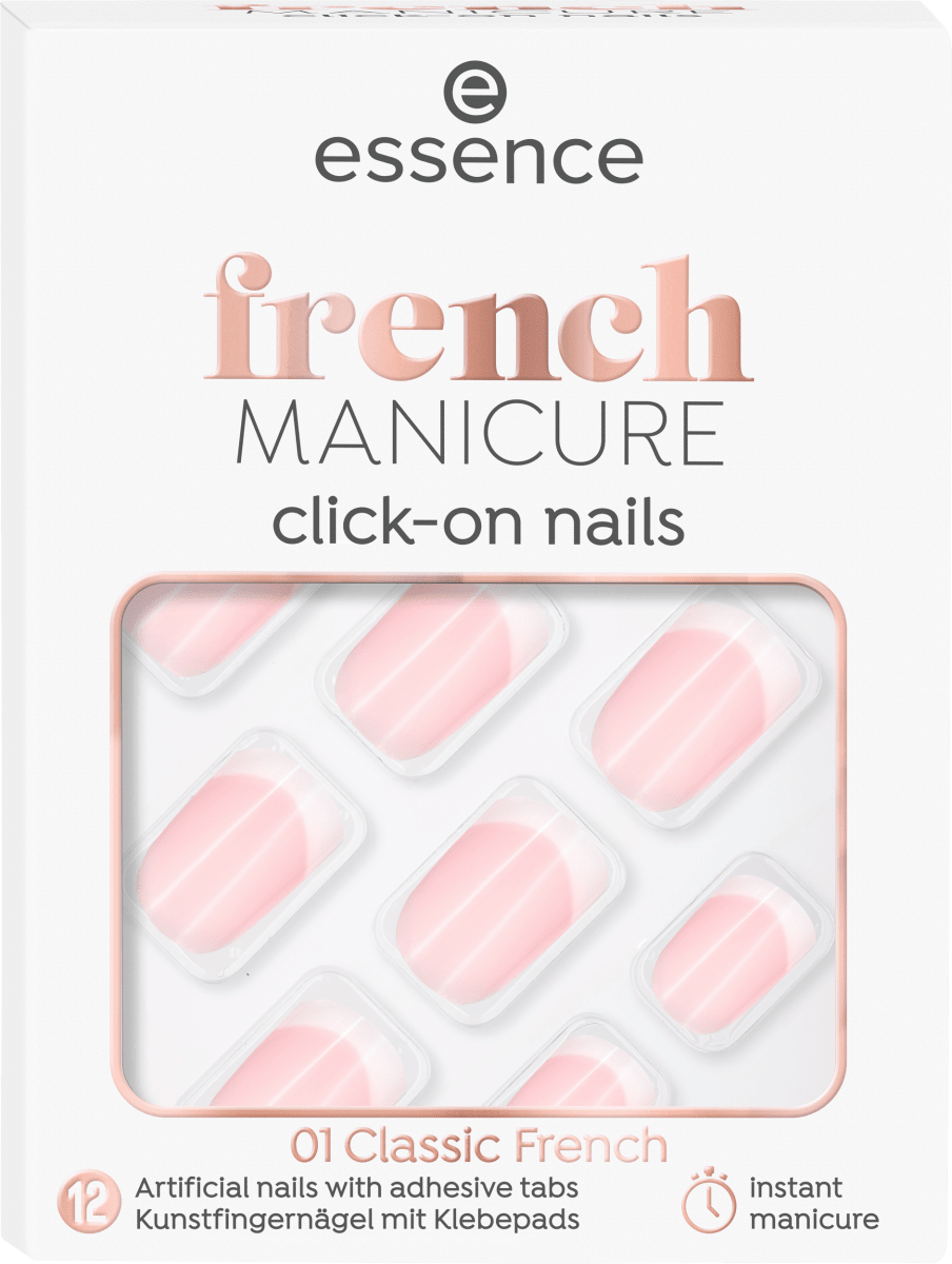 Künstliche Nägel French Manicure Click - On, 12 St, - VivaVoss