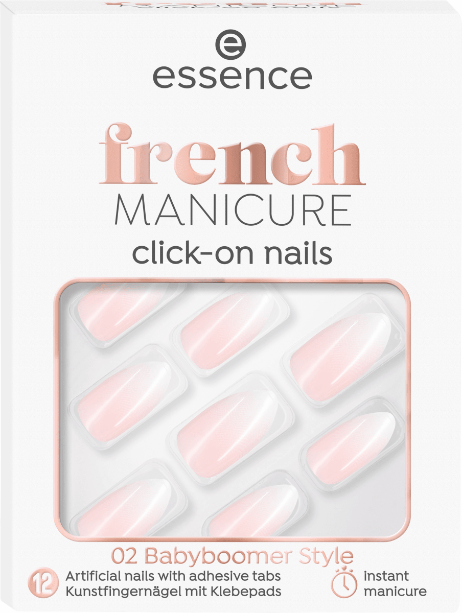 Künstliche Nägel French Manicure Click - On, 12 St, - VivaVoss