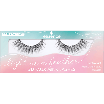 Künstliche Wimpern Light As A Feather 3D Faux Mink Lashes 02 All About Light (1 Paar), 2 St - VivaVoss