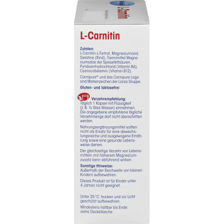 L-Carnitine capsules, 60 pcs, 59 g