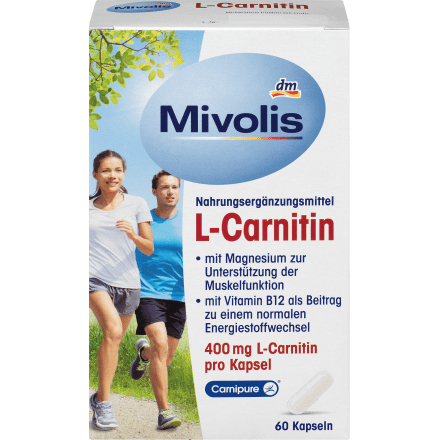 L-Carnitine capsules, 60 pieces, 59 g by Mivolis – VivaVoss