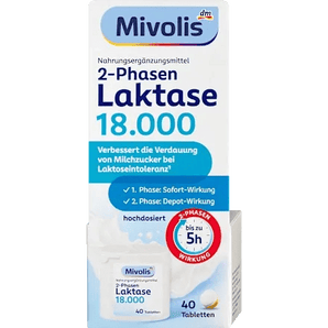 Mivolis Laktase 18000 2-Phasen Tabletten 40 St, 20 g – Magen & Verdauun image_position | VivaVoss