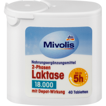Laktase 18000 2 - Phasen Tabletten 40 St, 20 g - VivaVoss