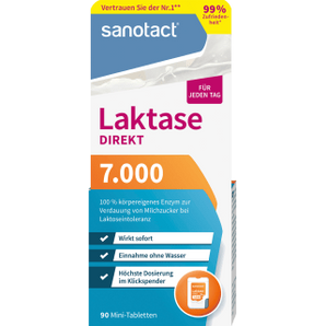 Laktase 7000 Direkt Mini Tabletten 90 St, 7,1 g - VivaVoss