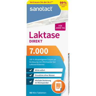Laktase 7000 Direkt Mini Tabletten 90 St, 7,1 g - VivaVoss
