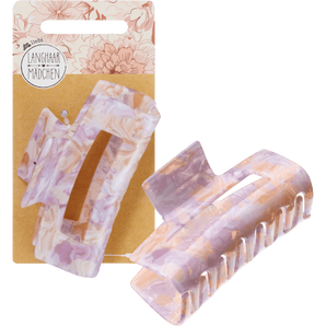Hair clip acrylic marbled, 1 pc