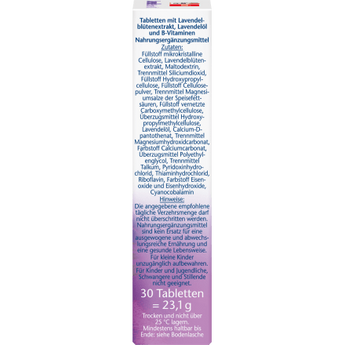 Lavendel Tabletten 30 St., 23,1 g - VivaVoss
