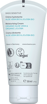 Gesichtscreme Basis Sensitiv feuchtigkeitsspendend  lavera NATURKOSMETIK