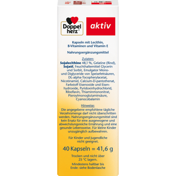 Lecithin + B - Vitamine Kapseln 40 St., 41,6 g - VivaVoss