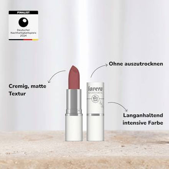 Lippenstift Velvet Matt 01 Berry Nude lavera NATURKOSMETIK