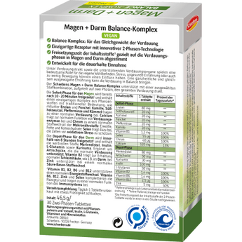 Magen + Darm Balance - Komplex Tabletten 30 St, 46,5 g - VivaVoss