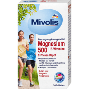 Magnesium 500 + B - Vitamine 2 - Phasen Depot, Tabletten 30 St., 45 g - VivaVoss