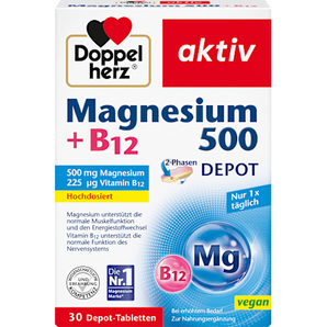 Magnesium 500 + B12 2-Phasen Depot Tabletten 30 St Doppelherz