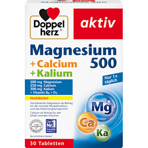 Magnesium 500 + Calcium + Kalium Tabletten 30 St Doppelherz