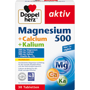 Magnesium 500 + Calcium + Kalium Tabletten 30 St Doppelherz