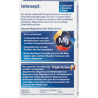 Magnesium 600 Triple Action Tabletten 30 St tetesept
