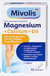 Mivolis Magnesium + Calcium + D3 Tabletten 45 St, 94 g – Muskeln & gelenke image_position | VivaVoss