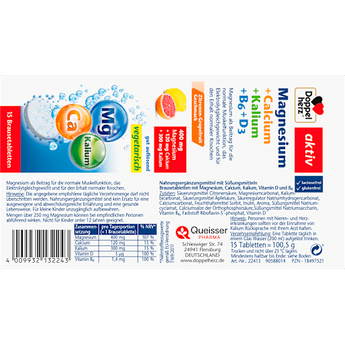 Magnesium Calcium Kalium + Vitamine B6 + D3 15 St Doppelherz