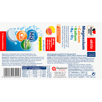 Magnesium Calcium Kalium + Vitamine B6 + D3 15 St Doppelherz