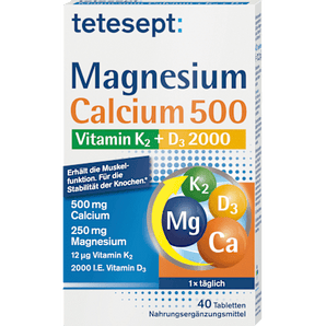 Magnesium Calcium Vitamin K + D Tabletten 40 St tetesept