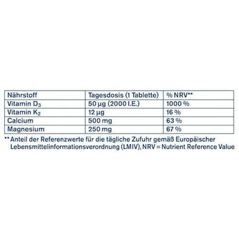 Magnesium Calcium Vitamin K + D Tabletten 40 St tetesept
