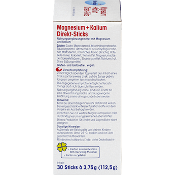 Magnesium + Kalium Direkt-Sticks 30 St Mivolis