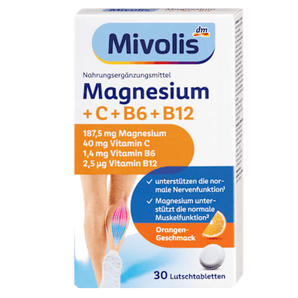 Magnesium + Vitamin C + Vitamin B6 + B12 Lutschtabletten 30 St, 45 g