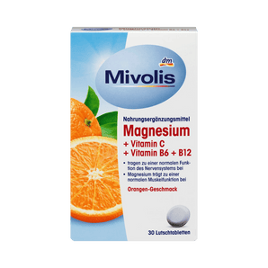 Magnesium + Vitamin C + Vitamin B6 + B12, Lutschtabletten, 30 St., 45 g - VivaVoss