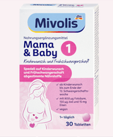 Mivolis Mama & Baby 1 Tabletten 30 St, 22 g – Ernährung für Schwangerschaft & Stillzeit image_position | VivaVoss