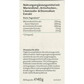 Mariendistel Kapseln 60 St, 40 g - VivaVoss
