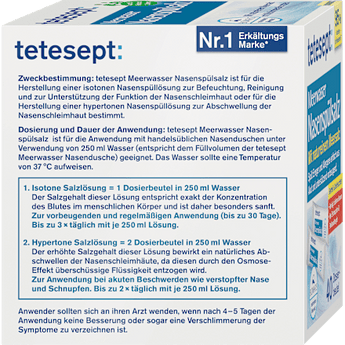Meerwasser Nasenspülsalz tetesept