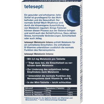 Melatonin Intens Mini Tabletten 30 St, 8,4 g - VivaVoss