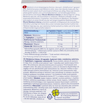Melatonin Intense Kapseln 30 St Mivolis