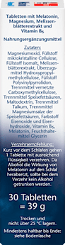 Melatonin + Magnesium 400 30 pcs, 39 g - VivaVoss