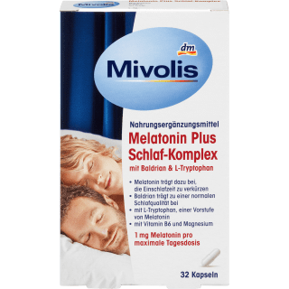 Melatonin Plus Schlaf - Komplex 32 Kapseln, 16 g - VivaVoss