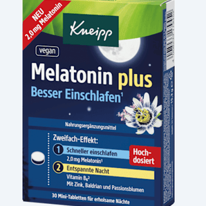 Kneipp Melatonin Plus Tabletten 30 St, 15,3 g – Schlafen & Nerven image_position | VivaVoss