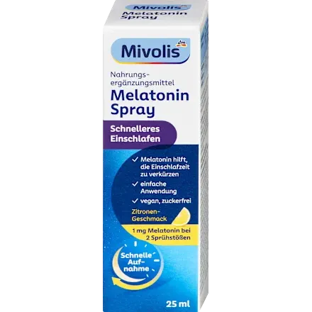 Mivolis Melatonin Spray, 25 ml – Schlafen & Nerven image_position | VivaVoss