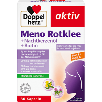 Meno Rotklee + Nachtkerzenöl + Biotin Kapseln 30 St. Doppelherz