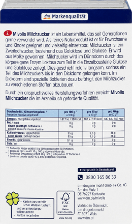 Milchzucker, 0,5 kg - VivaVoss