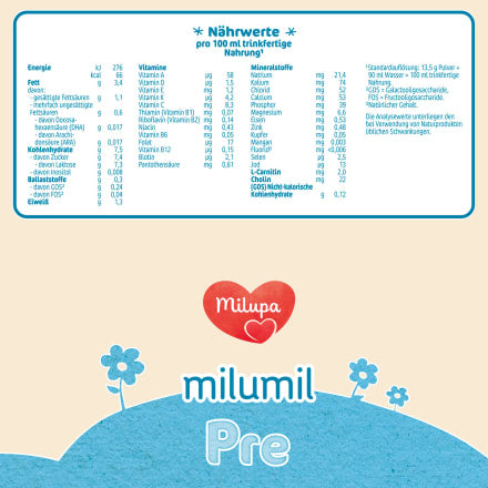 Anfangsmilch Pre Milumil von Geburt an, 800 g