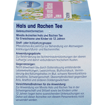 Arzneitee, Hals & Rachen Tee (12 Beutel) Mivolis