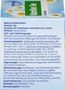Arzneitee, Kamillen Tee (12 Beutel) Mivolis