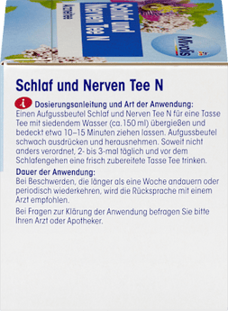 Arzneitee, Schlaf & Nerven Tee N (12 Beutel) Mivolis