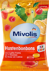 Bonbon, Rote & Gelbe Früchte für Kinder, zuckerfrei Mivolis