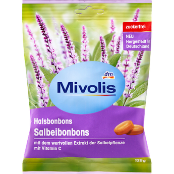 Bonbon, Salbeibonbons, zuckerfrei Mivolis